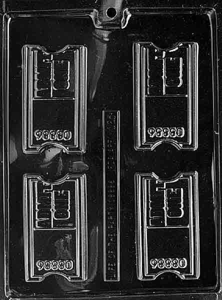 THEATRE TICKET Chocolate Candy Mold Craft Supply