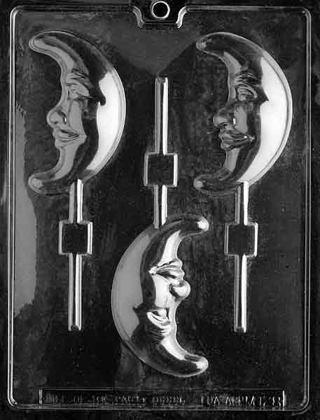 CRESCENT MOON LOLLY Sucker Chocolate Candy Mold
