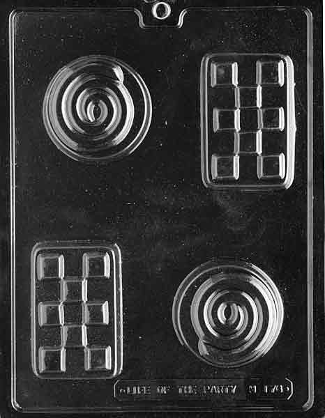 CHECKERBOARD SWIRL BAR Chocolate Candy Mold Craft Supply