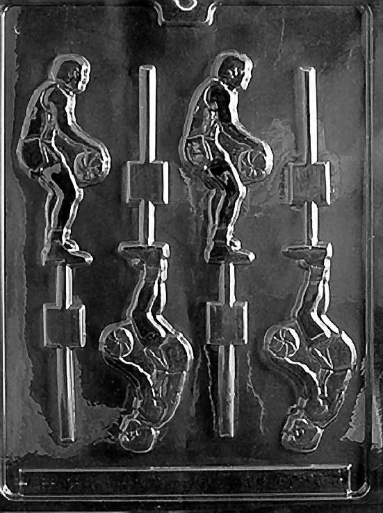 BASKETBALL PLAYER Lolly Sucker Chocolate Candy Mold Craft Supply