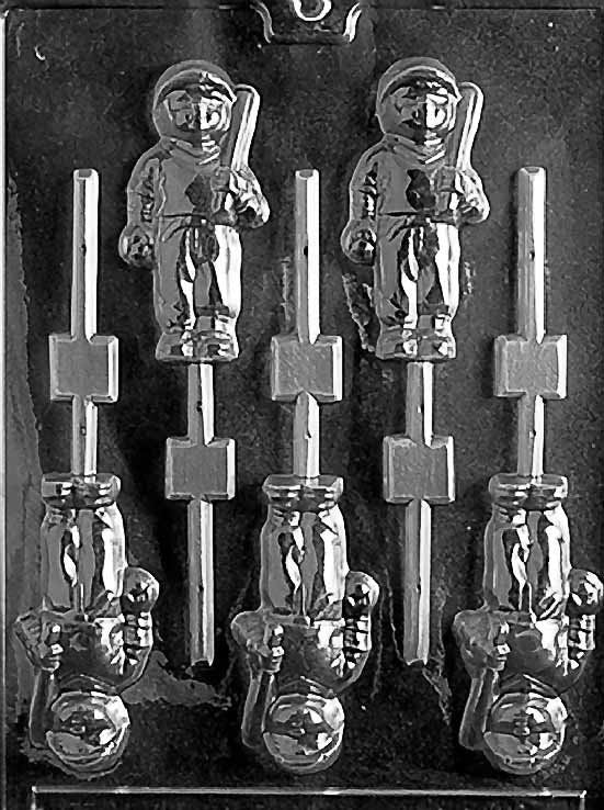 BASEBALL PLAYER LOLLY Sucker Chocolate Candy Mold Craft Supply