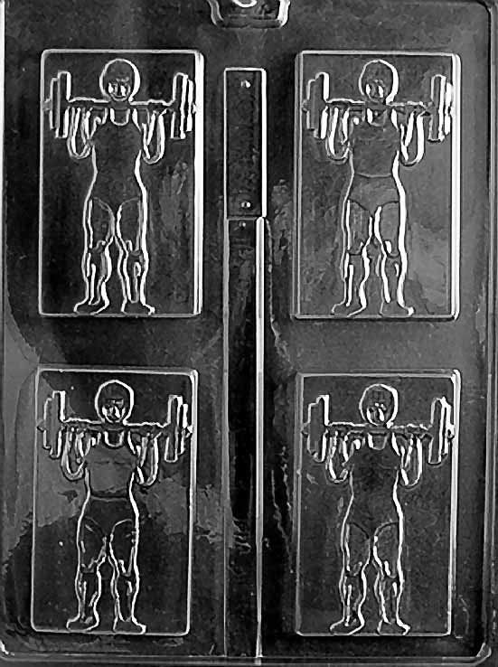 WEIGHT LIFTER Chocolate Candy Mold