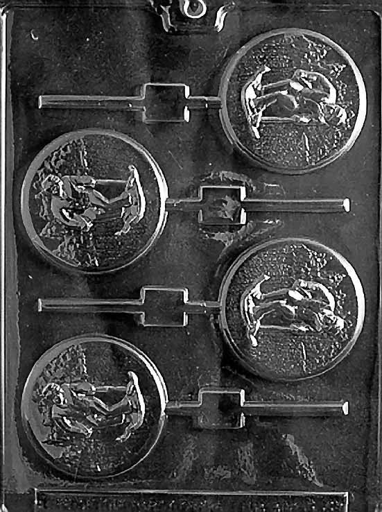 SKIING LOLLY Sucker Chocolate Candy Mold Craft Supply