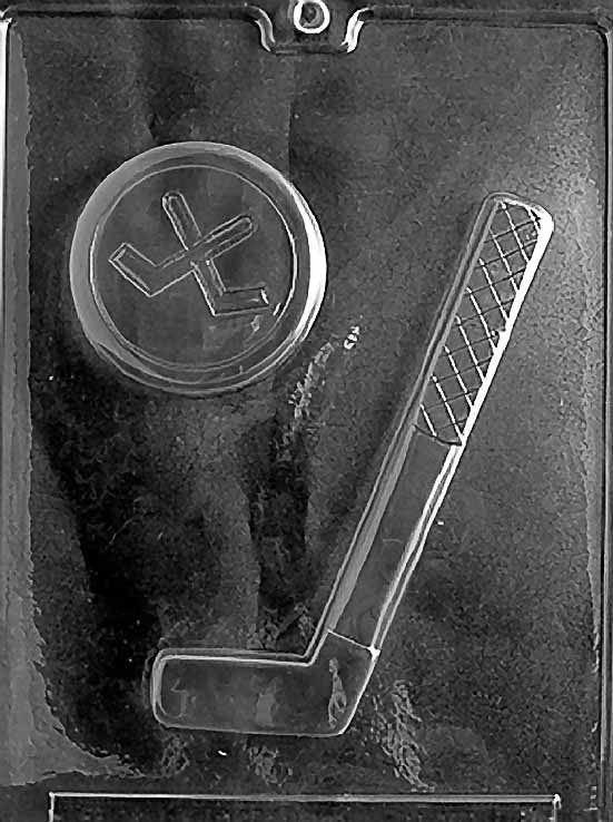 HOCKEY STICK And PUCK Chocolate Candy Mold Craft Supply