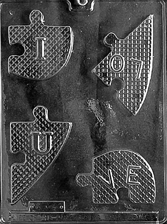 HEART PUZZLE Valentines Chocolate Candy Mold Craft Supply