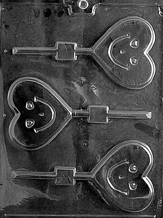 HAPPY HEART LOLLY Valentines Sucker Chocolate Candy Mold Craft Supply