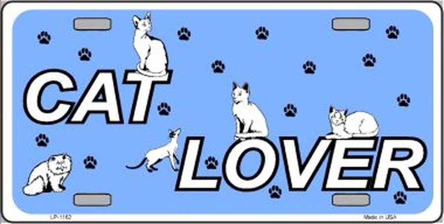 CAT LOVER Metal License Plate Craft Supply
