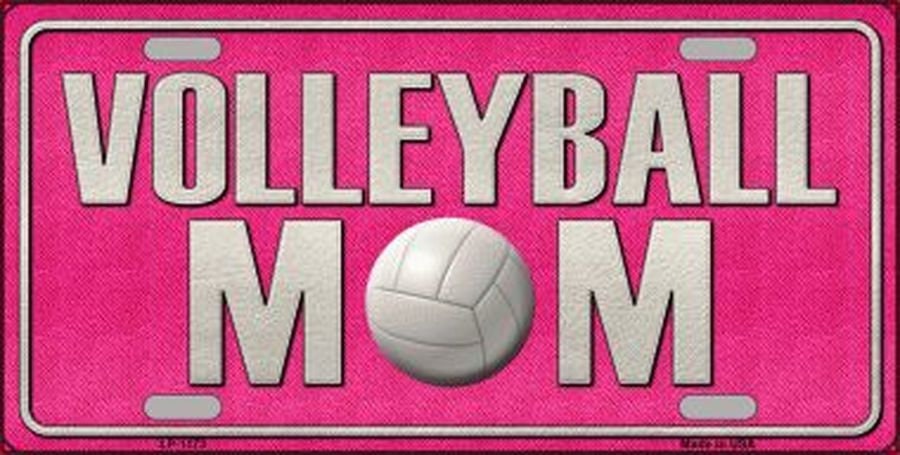 VOLLEYBALL MOM Metal License Plate Craft Supply