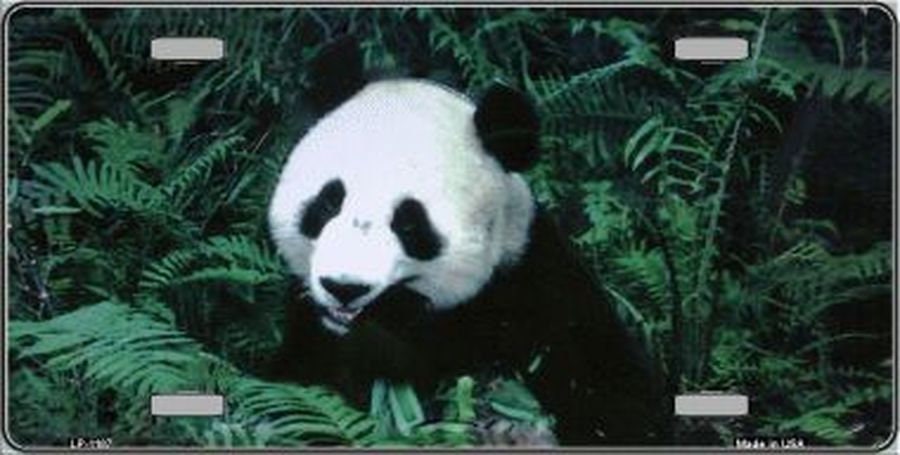 PANDA BEAR Metal License Plate Craft Supply