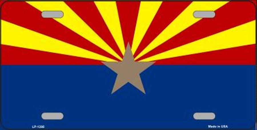 ARIZONA STATE FLAG Small Star Metal License Plate Craft Supply