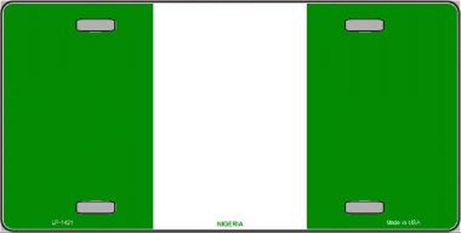 NIGERIA FLAG Metal License Plate Craft Supply