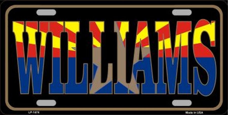 WILLIAMS ARIZONA STATE Flag Metal License Plate