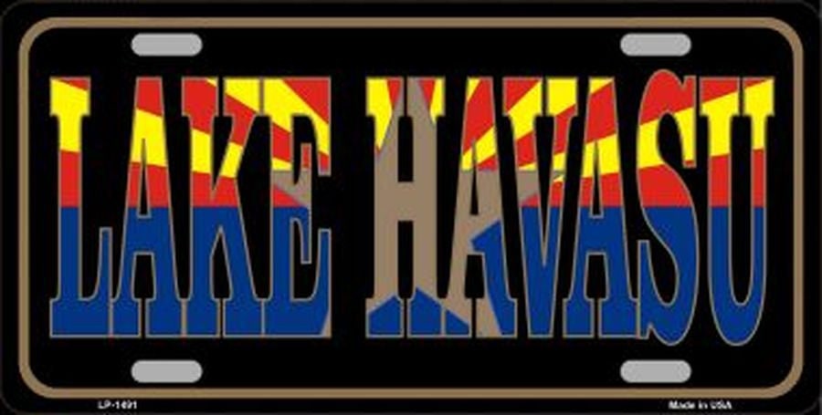 LAKE HAVASU ARIZONA Flag Metal License Plate Craft Supply