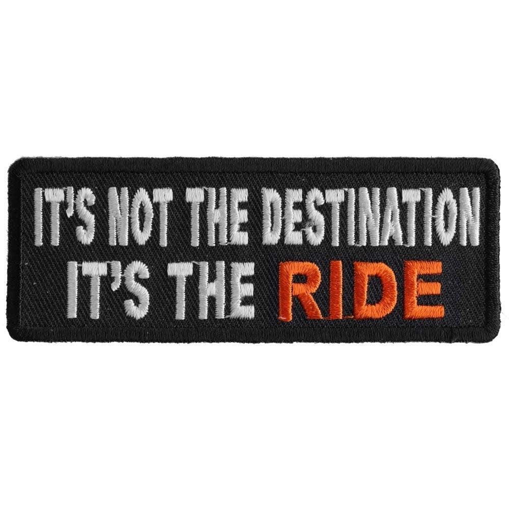 It's Not The Destination It's The Ride Funny Motorcycle Biker Embroidered Patch Craft Supply