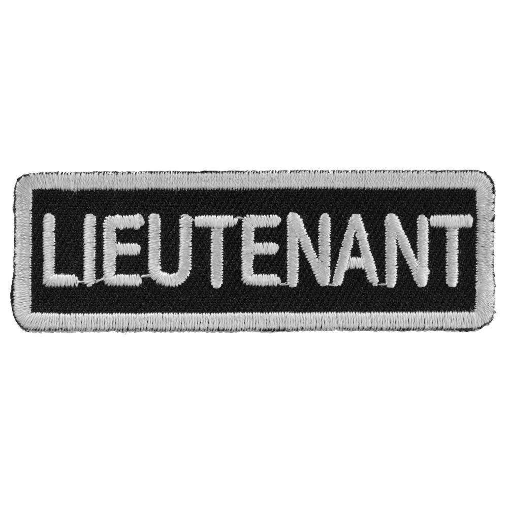 LIEUTENANT Biker Motorcycle Embroidered Patch Craft Supply