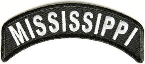 MISSISSIPPI STATE Rocker Biker Motorcycle Embroidered Patch Craft Supply