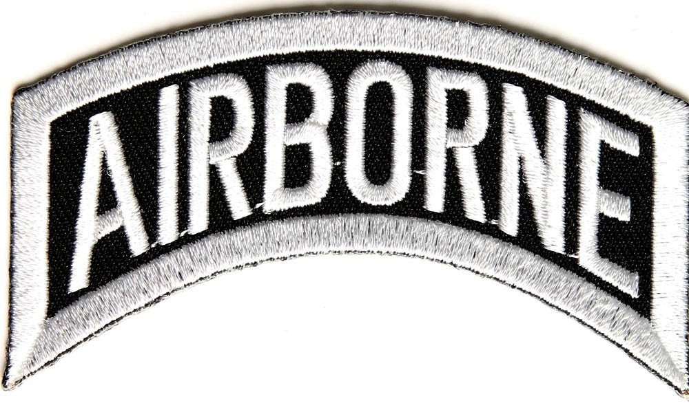 AIRBORNE Rocker Biker Motorcycle Embroidered Patch Craft Supply
