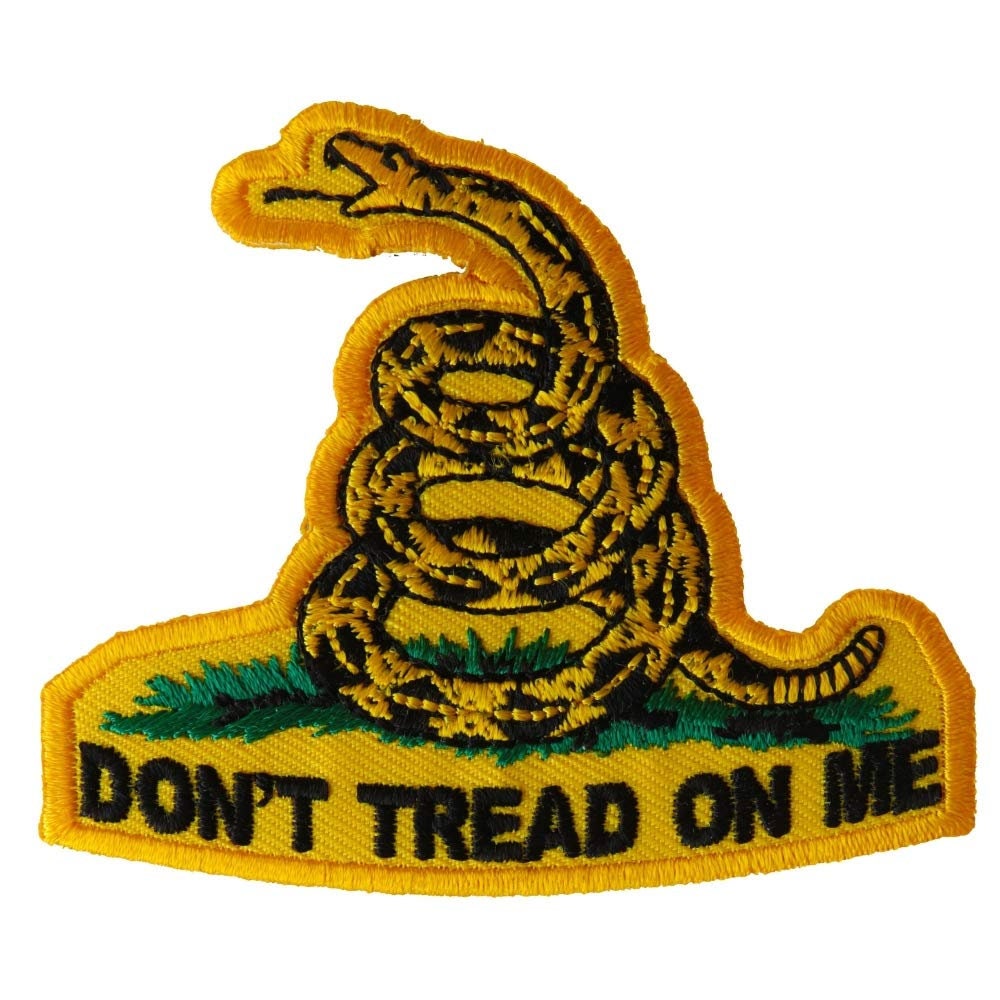 Don't Tread On Me Small Snake Embroidered Patch Craft Supply