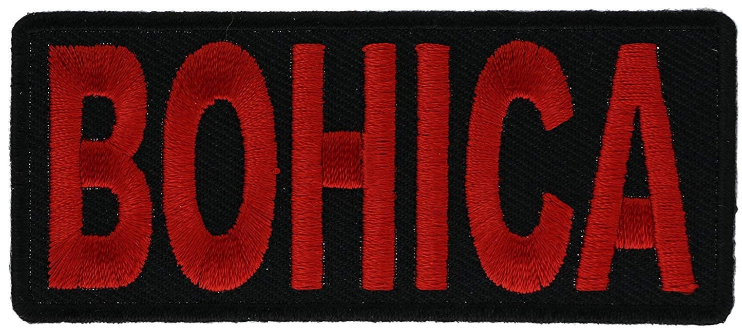 BOHICA Slang Phrase Biker Motorcycle Embroidered Patch Craft Supply