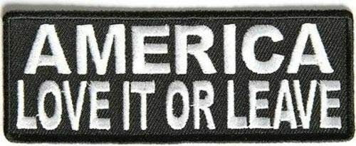 America Love It Or Leave Biker Motorcycle Embroidered Patch Craft Supply