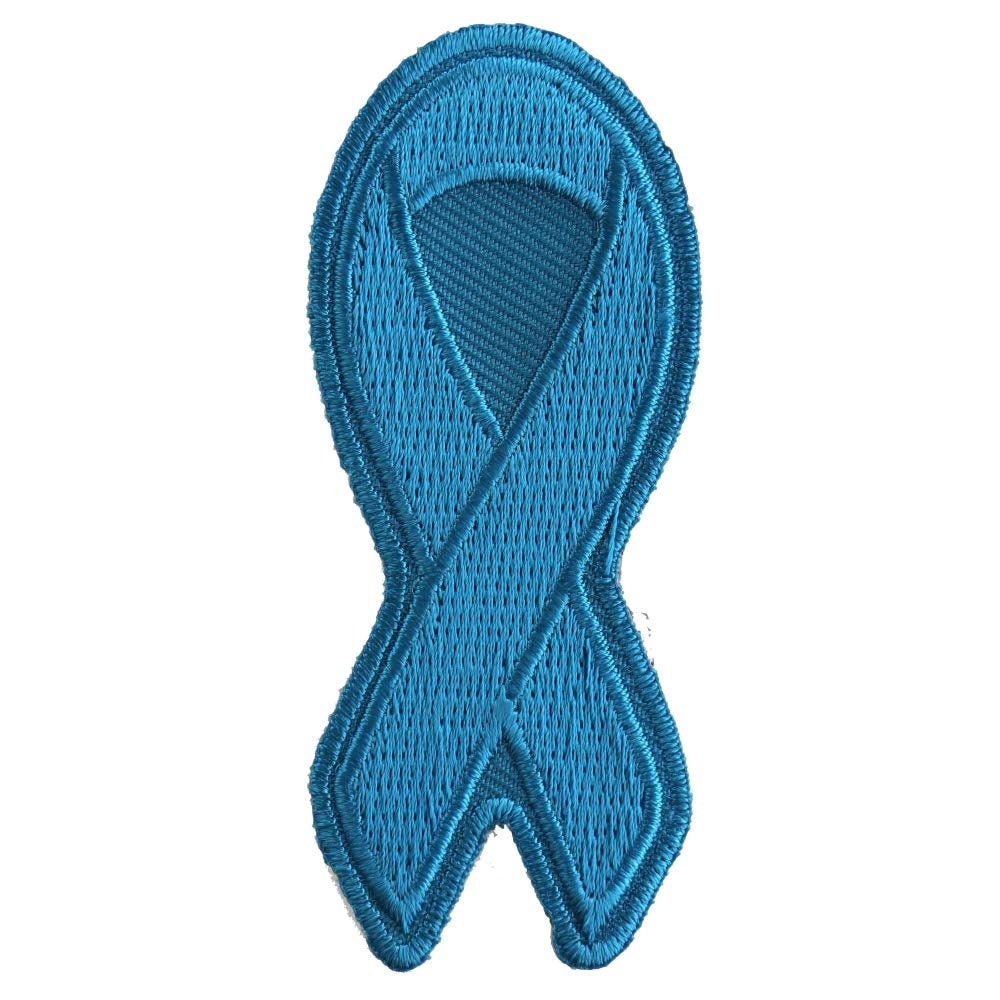 BLUE RIBBON Child Abuse and Bullying Awareness Motorcycle Biker Patch Craft Supply