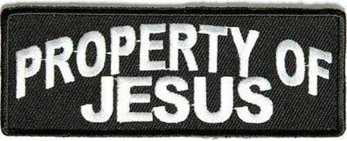 PROPERTY OF JESUS Christian Biker Embroidered Patch Craft Supply