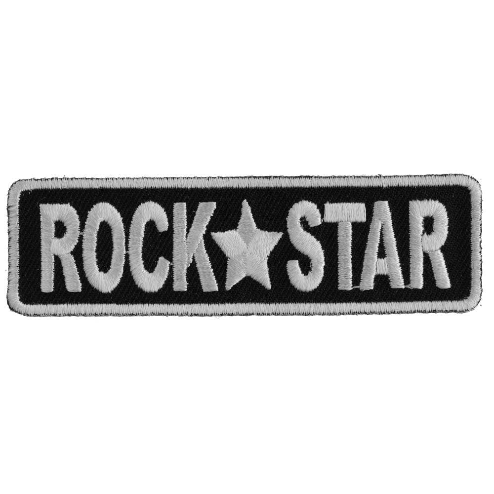 ROCK STAR Funny Biker Motorcycle Embroidered Patch