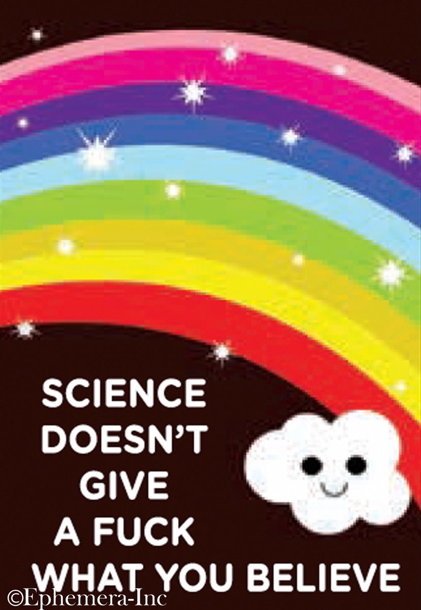 Science doesn't give a fuck what you believe Funny RECTANGLE MAGNET Craft Supply