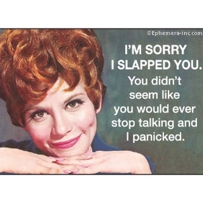 I'm Sorry I Slapped You... Funny RECTANGLE MAGNET Craft Supply