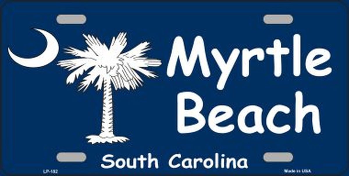 MYRTLE BEACH South Carolina Metal License Plate Craft Supply