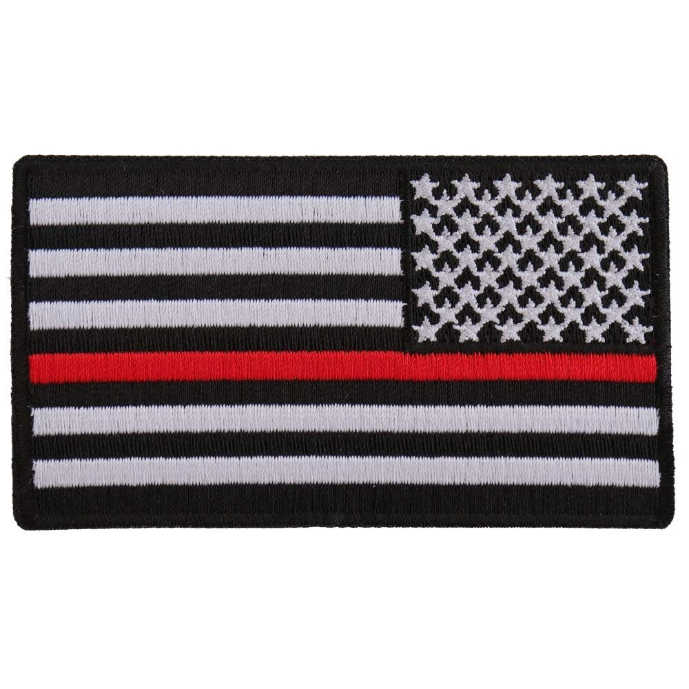 THIN RED LINE American Flag Reversed Firefighter Rescue Patch Craft Supply