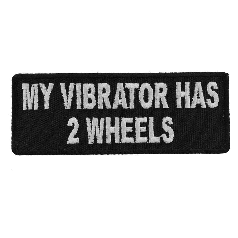 My Vibrator Has 2 Wheels Lady Funny Biker Motorcycle Patch Craft Supply