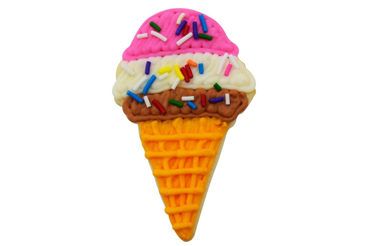 ICE CREAM CONE Cookie Cutter Metal 4 Inches - Stencil Fondant Craft Supply