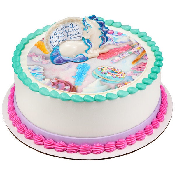 ENCHANTING UNICORN Cake Topper Mystical Magical Cake Decoration Decoset Birthday