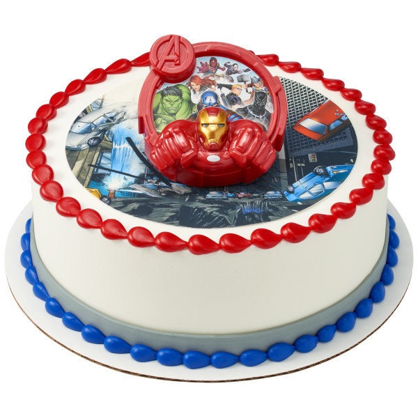 AVENGERS Cake Topper Unify Marvel Comics Iron Man Decoration Decoset Birthday Craft Supply