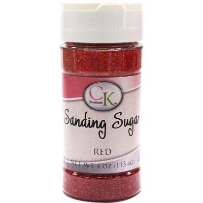 RED Sanding Sugar - For Cupcakes, Cakes, Cookies, Parties - 4 oz. Craft Supply
