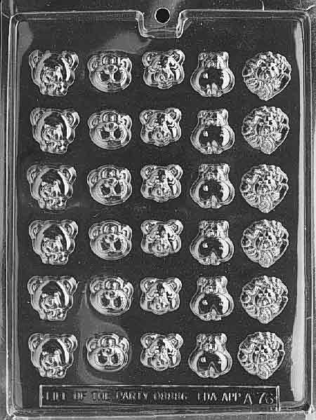 ANIMAL FACES Chocolate Candy Mold