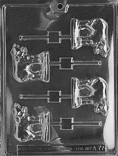 COW LOLLY Farm Animals Sucker Chocolate Candy Mold