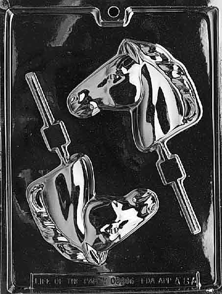 HORSE HEAD LOLLY Animal Sucker Chocolate Candy Mold Craft Supply