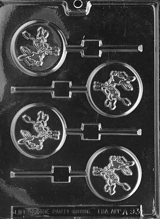 DONKEY LOLLY Sucker Chocolate Candy Mold Craft Supply
