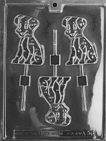 DALMATION PUPPY DOG Lolly Sucker Chocolate Candy Mold Craft Supply