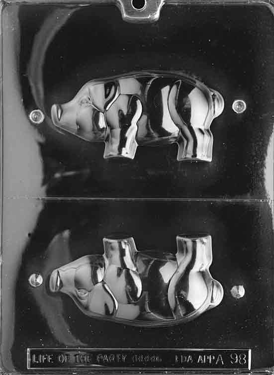 3D STANDING PIG Farm Animal Chocolate Candy Mold Craft Supply