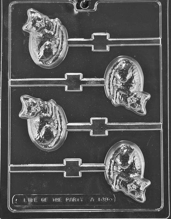 CAT LOLLY Animal Sucker Chocolate Candy Mold