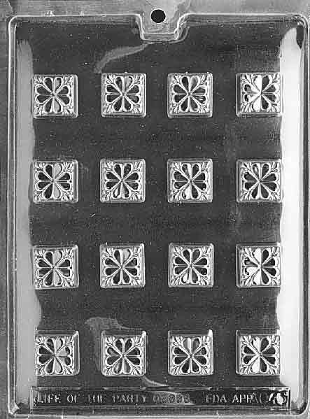 TRADITIONAL SQUARE Bite Size Chocolate Candy Mold Craft Supply