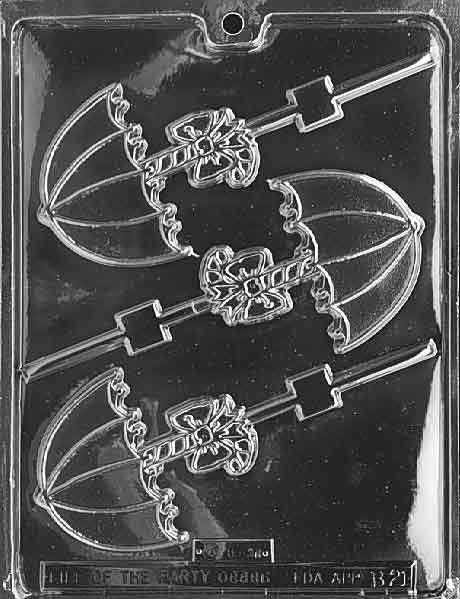 UMBRELLA LOLLY Baby Sucker Chocolate Candy Mold Craft Supply