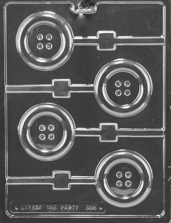 BUTTON LOLLY Sucker Baby Chocolate Candy Mold Craft Supply