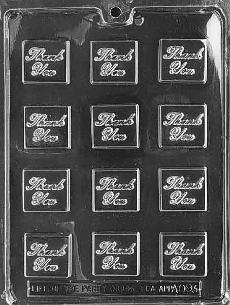 THANK YOU SQUARES Chocolate Candy Mold Craft Supply