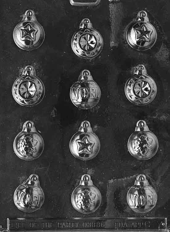 ASSORTED ORNAMENTS Christmas Chocolate Candy Mold