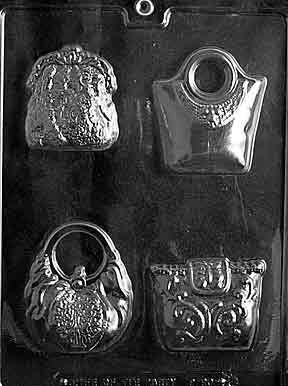4 FASHION PURSES Chocolate Candy Mold Craft Supply