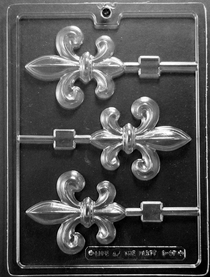 FLEUR DE LIS Lolly Sucker Chocolate Candy Mold Craft Supply